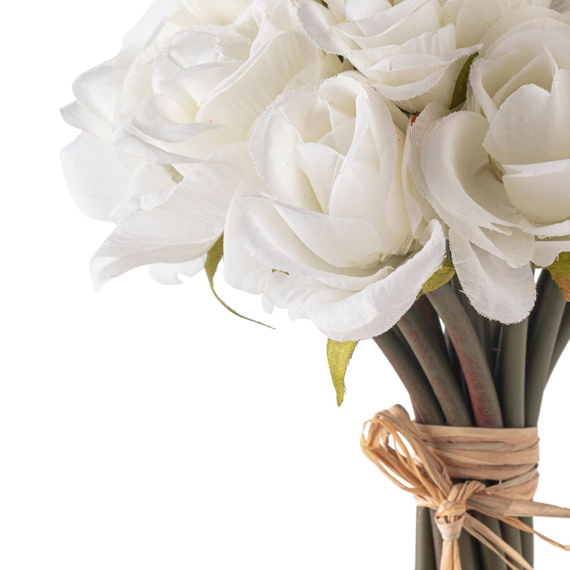 8 Pack: 8" White Mini Rose Bundle Classic Traditions™ by Ashland®